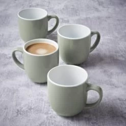 Simply Everyday Gloss Mugs 4pk - Sage 7 Simply Everyday Gloss Mugs 4pk - Sage -Home Decor Sales 380123 4pk simply everyday mugs sage