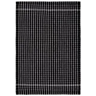 B&M Check Tea Towels - Black 3pk 4 B&M Check Tea Towels - Black 3pk - Image 4