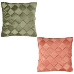 B&M Basket Weave Velvet Cushion - Sage -Home Decor Sales 380438 380756 basket weave velvet cushion main