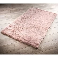 B&M Shimmer Metallic Rug 60 X 110cm - Blush