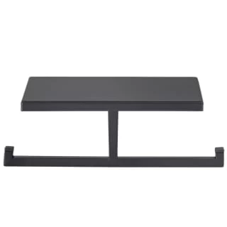 B&M Double Toilet Roll Holder & Shelf - Black 2 B&M Double Toilet Roll Holder & Shelf - Black - Image 2
