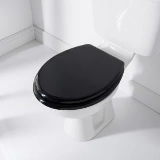 Addis Wooden Toilet Seat - Black 1 Addis Wooden Toilet Seat - Black
