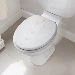 Addis White Wooden Toilet Seat 1 Addis White Wooden Toilet Seat