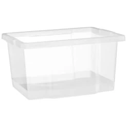 B&M Clear Storage Boxes With Lids 3pk 20L -Home Decor Sales 384092 20l lidded box 3pk 2