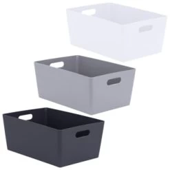 Soho Storage Tub 15 X 35 X 26cm - Grey -Home Decor Sales 384310 soho size g box 15x35x26cm group