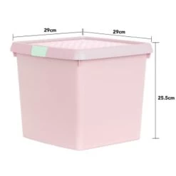 B&M Waffle Clip Box Storage Cube 14L - Dusty Pink -Home Decor Sales 384965 dusky pink 14l waffle clip box cube 2