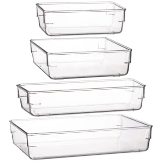 Clear Organiser Plastic Tray - Large 3 Clear Organiser Plastic Tray - Large - Image 3
