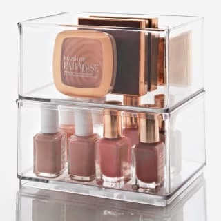 Clear Nestable Storage Tub - Medium 3 Clear Nestable Storage Tub - Medium - Image 3