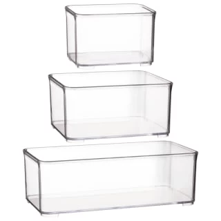 Clear Nestable Storage Tub - Large 3 Clear Nestable Storage Tub - Large - Image 3