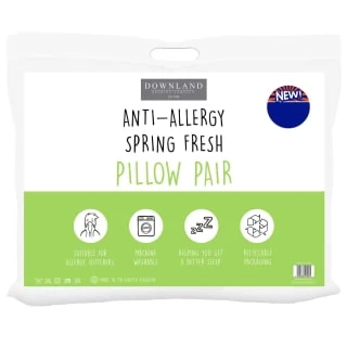 Downland Anti-Allergy Pillows 2pk 1 Downland Anti-Allergy Pillows 2pk