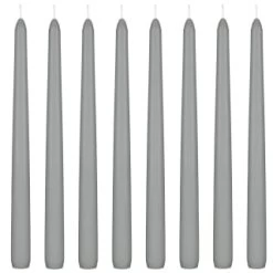 Tapered Candles 8pk - Grey -Home Decor Sales 387716 8pk tapered candles grey 2