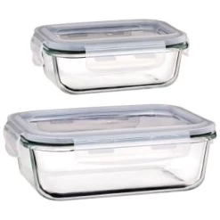B&M Small Eco Glass Clip Lock Food Container 9 B&M Small Eco Glass Clip Lock Food Container -Home Decor Sales 388506 388507 glass clip lock food container group