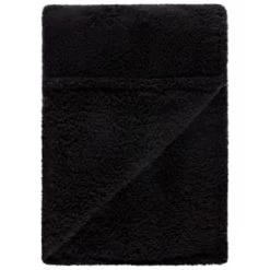 Simply Everyday Teddy Rolled Throw - Black -Home Decor Sales 388692 simply teddy rolled throw black 2