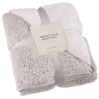 B&M Montana Two Tone Sherpa Throw - Natural 1 B&M Montana Two Tone Sherpa Throw - Natural