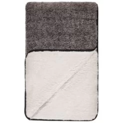 B&M Montana Two Tone Sherpa Throw - Charcoal -Home Decor Sales 388866 montana two tone sherpa throw charcoal 3