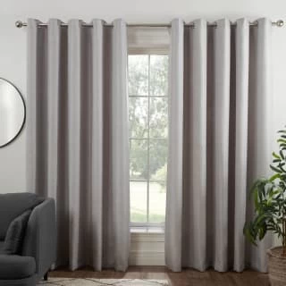 B&M Colorado Hopsack Fully Lined Silver Eyelet Curtains 90 X 90" 1 B&M Colorado Hopsack Fully Lined Silver Eyelet Curtains 90 X 90"
