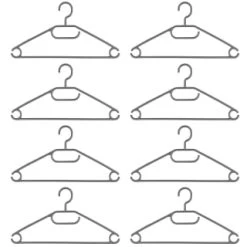 B&M Swivel Hook Hangers 8pk - Grey -Home Decor Sales 389265 home organisation 8pk swivel hook hangers grey 2