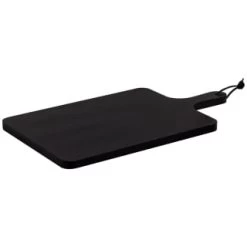 B&M Urban Paradise Black Pine Wood Serve Board -Home Decor Sales 390146 black pine wood serve board with serving handle