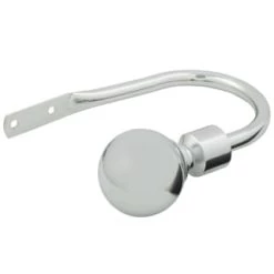 B&M Shiny Nickle Silver Orb Curtain Hold Backs 2pk