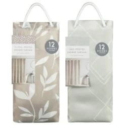 Grey Geo Printed Shower Curtain -Home Decor Sales 390588 printed shower curtain grey group