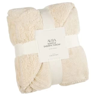B&M Alba Waffle Sherpa Throw 1 B&M Alba Waffle Sherpa Throw