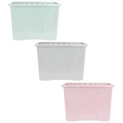 B&M Storage Box With Lid 80L - Grey -Home Decor Sales 391381 391383 391384 80l storage box and lid group