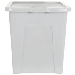 B&M Storage Box With Lid 80L - Grey -Home Decor Sales 391381 grey 80l storage box and lid 2