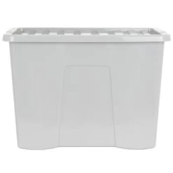 B&M Storage Box With Lid 80L - Grey -Home Decor Sales 391381 grey 80l storage box and lid