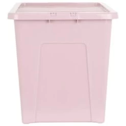 B&M Storage Box With Lid 80L - Dusty Pink -Home Decor Sales 391383 dusty pink 80l storage box and lid 2