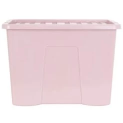 B&M Storage Box With Lid 80L - Dusty Pink -Home Decor Sales 391383 dusty pink 80l storage box and lid