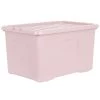 B&M Storage Box With Lid 60L - Dusty Pink