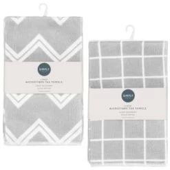 Microfibre Tea Towels 4pk - Check -Home Decor Sales 392131 simply everyday 4pk microfibre tea towels 45x65cm main