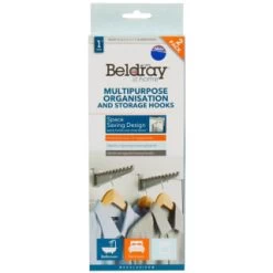 Beldray Multi-Purpose Organisation Hooks 2pk -Home Decor Sales 392146 beldray 2 pack multipurpose organisation and storage hooks 5