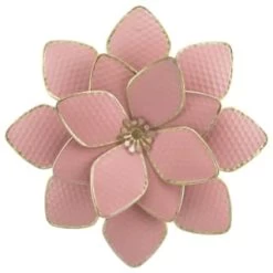B&M Flower Wall Plaques 2pk - Pink -Home Decor Sales 392757 2pk metal wall flowers pink 3