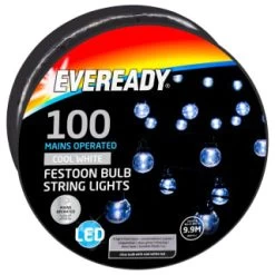 Eveready Mains Powered LED Festoon Bulb String Lights 100pk - Cool White 7 Eveready Mains Powered LED Festoon Bulb String Lights 100pk - Cool White -Home Decor Sales 392911 eveready 100 mains operated festoon bulb string lights1