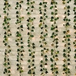 Solar Powered Artificial Ivy Leaf Curtain 180 X 180cm 7 Solar Powered Artificial Ivy Leaf Curtain 180 X 180cm -Home Decor Sales 392924 180x180cm solar artificial ivy leaf curtain 4