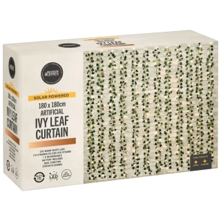 Solar Powered Artificial Ivy Leaf Curtain 180 X 180cm 5 Solar Powered Artificial Ivy Leaf Curtain 180 X 180cm - Image 5