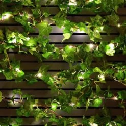 Solar Powered Artificial Ivy Garland 5m 7 Solar Powered Artificial Ivy Garland 5m -Home Decor Sales 392926 5m ivy garland with 60 warm white solar leds 21