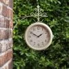 B&M Outdoor Dual Sided Station Clock - Cream
