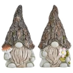 B&M Solar Rustic Gonk Gnome Ornament - Mushroom -Home Decor Sales 393242 solar rustic gonk gnome ornament group