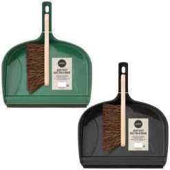 Heavy Duty Dustpan & Bassine Brush Set - Black -Home Decor Sales 393245 heavy duty dustpan and bassine brush set group