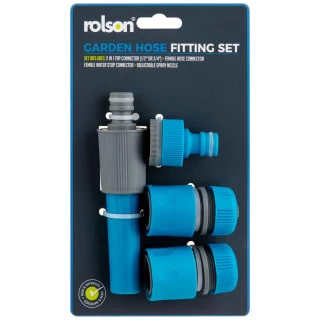Rolson Garden Hose Fitting Set 1 Rolson Garden Hose Fitting Set