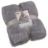 Home Essentials Teddy TV Blanket - Charcoal