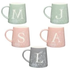 B&M Floral Alphabet Mug (Assorted) -Home Decor Sales 394397 floral alphabet mug group
