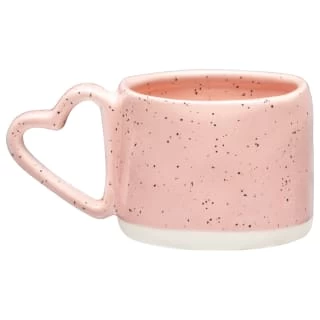 B&M Heart Handle Speckled Mug 1 B&M Heart Handle Speckled Mug