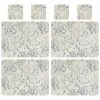 B&M Floral Placemat & Coaster Set 8pc