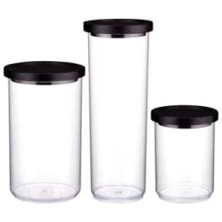 B&M Canister With Airtight Wooden Lid 750ml 7 B&M Canister With Airtight Wooden Lid 750ml -Home Decor Sales 394622 394623 394624 1 7l canister with black lid group