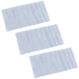 Retreat Knitted Face Cloths 3pk - Light Blue 2 Retreat Knitted Face Cloths 3pk - Light Blue - Image 2