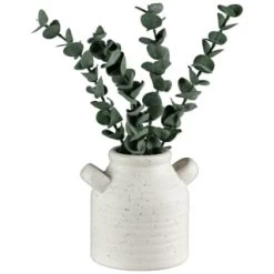 B&M Stone White Vase With Plants