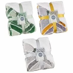 B&M Simply Geo Waffle Throw - Grey -Home Decor Sales 394916 394917 394920 simply geo waffle throw group